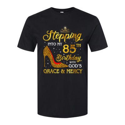 Stepping Into My 85th Birthday Present Gift Girl Wo 85 Year Old Softstyle® CVC T-Shirt