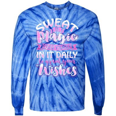 Sweat Is Magic Loves Yoga Practice Yogi Quote Namaste Zen Meaningful Gift Tie-Dye Long Sleeve Shirt