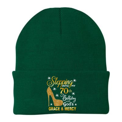 Stepping into my 70th birthday with God's grace & Mercy Knit Cap Winter Beanie