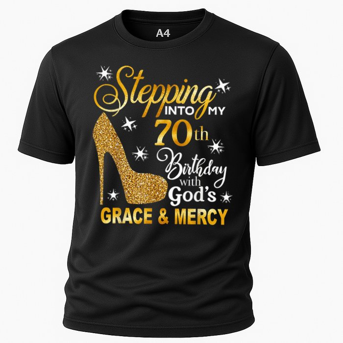 Stepping into my 70th birthday with God's grace & Mercy Cooling Performance Crew T-Shirt