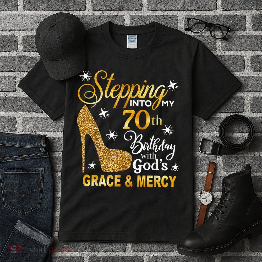 Stepping into my 70th birthday with God's grace & Mercy Tall T-Shirt