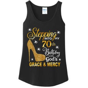 Stepping into my 70th birthday with God's grace & Mercy Ladies Essential Tank