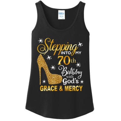 Stepping into my 70th birthday with God's grace & Mercy Ladies Essential Tank