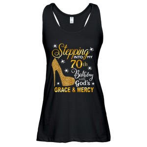 Stepping into my 70th birthday with God's grace & Mercy Ladies Essential Flowy Tank