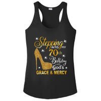 Stepping into my 70th birthday with God's grace & Mercy Ladies PosiCharge Competitor Racerback Tank