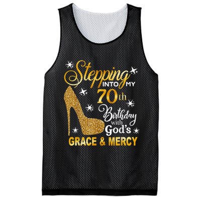 Stepping into my 70th birthday with God's grace & Mercy Mesh Reversible Basketball Jersey Tank