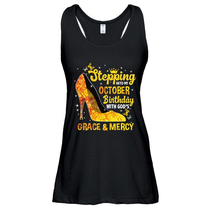 Stepping Into My October Birthday With Gods Grace And Mercy Ladies Essential Flowy Tank