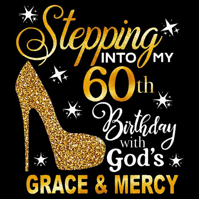Stepping Into My 60th Birthday With Gods Grace & Mercy Youth Performance Sprint T-Shirt