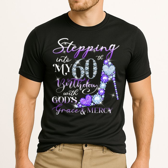 Stepping into my 60th birthday with God's grace & Mercy Cooling Performance Crew T-Shirt