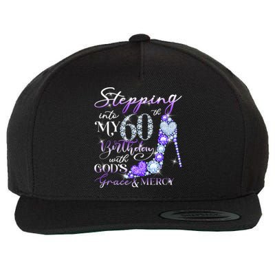 Stepping into my 60th birthday with God's grace & Mercy Wool Snapback Cap