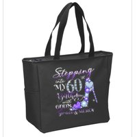 Stepping into my 60th birthday with God's grace & Mercy Zip Tote Bag