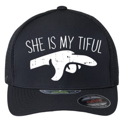 She Is My Tiful Halloween Costume Ghost Matching Couple Gift Flexfit Unipanel Trucker Cap