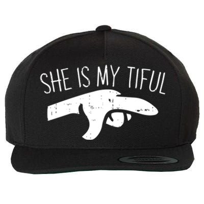 She Is My Tiful Halloween Costume Ghost Matching Couple Gift Wool Snapback Cap