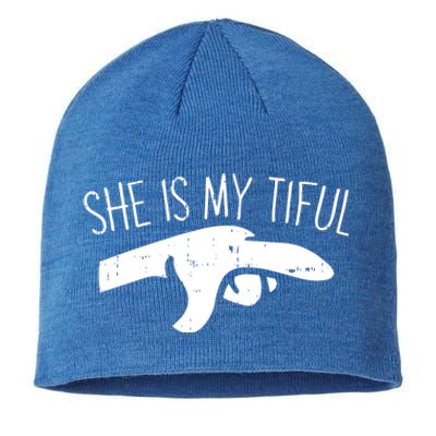 She Is My Tiful Halloween Costume Ghost Matching Couple Gift Sustainable Beanie