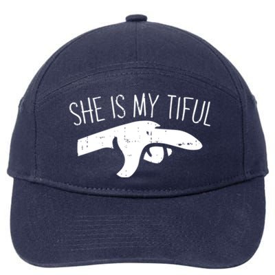 She Is My Tiful Halloween Costume Ghost Matching Couple Gift 7-Panel Snapback Hat