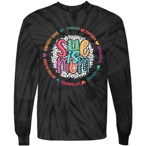 She Is Mom Greatly Love Strong Chosen Beautiful Tie-Dye Long Sleeve Shirt