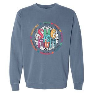 She Is Mom Greatly Love Strong Chosen Beautiful Garment-Dyed Sweatshirt