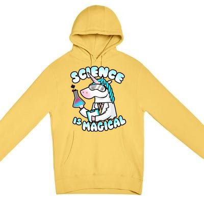 Science Is Magical Lab Unicorn Funny Premium Pullover Hoodie