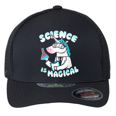 Science Is Magical Lab Unicorn Funny Flexfit Unipanel Trucker Cap