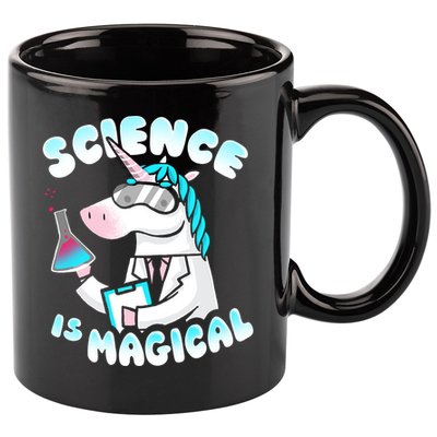Science Is Magical Lab Unicorn Funny 11oz C Handle Ceramic Mug