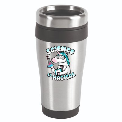 Science Is Magical Lab Unicorn Funny 16oz Travel Tumbler