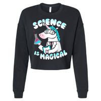 Science Is Magical Lab Unicorn Funny Cropped Pullover Crew