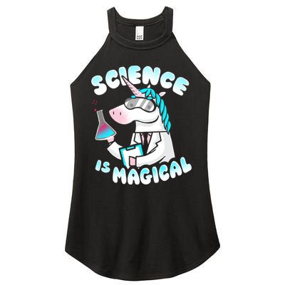 Science Is Magical Lab Unicorn Funny Women's Perfect Tri Rocker Tank