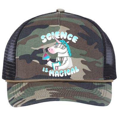 Science Is Magical Lab Unicorn Funny Retro Rope Trucker Hat Cap