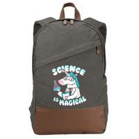 Science Is Magical Lab Unicorn Funny Cotton Canvas Backpack
