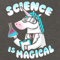 Science Is Magical Lab Unicorn Funny Cotton Canvas Backpack