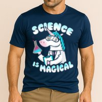 Science Is Magical Lab Unicorn Funny Performance Shirt