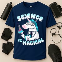 Science Is Magical Lab Unicorn Funny Performance Shirt
