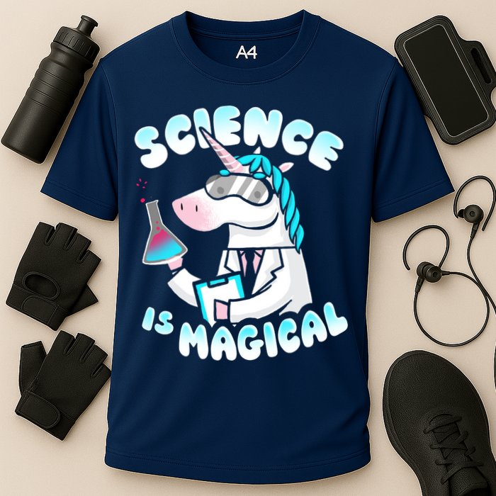 Science Is Magical Lab Unicorn Funny Performance Shirt