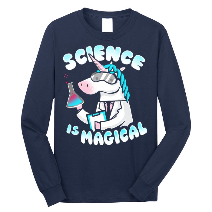 Science Is Magical Lab Unicorn Funny Long Sleeve Shirt