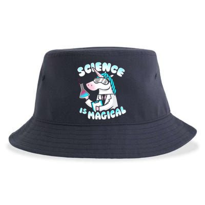 Science Is Magical Lab Unicorn Funny Sustainable Bucket Hat