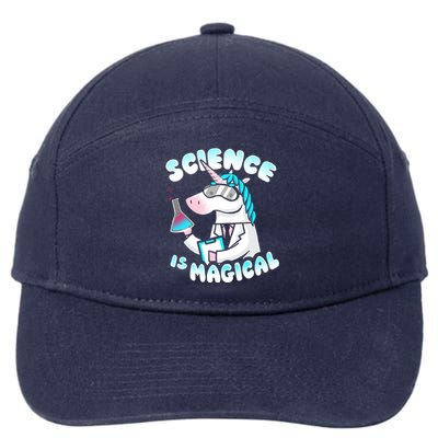 Science Is Magical Lab Unicorn Funny 7-Panel Snapback Hat