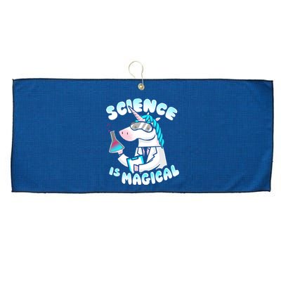 Science Is Magical Lab Unicorn Funny Large Microfiber Waffle Golf Towel