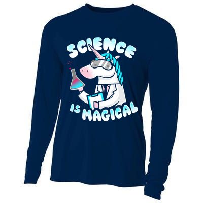 Science Is Magical Lab Unicorn Funny Cooling Performance Long Sleeve Crew