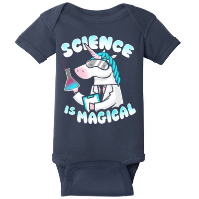 Science Is Magical Lab Unicorn Funny Baby Bodysuit