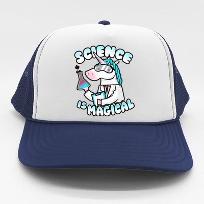 Science Is Magical Lab Unicorn Funny Trucker Hat