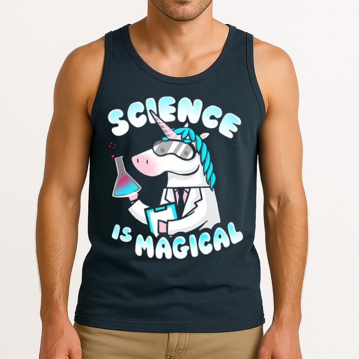 Science Is Magical Lab Unicorn Funny Tank Top