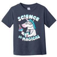 Science Is Magical Lab Unicorn Funny Toddler T-Shirt