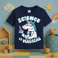 Science Is Magical Lab Unicorn Funny Toddler T-Shirt