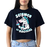 Science Is Magical Lab Unicorn Funny Crop Top