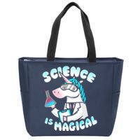 Science Is Magical Lab Unicorn Funny Zip Tote Bag