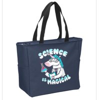 Science Is Magical Lab Unicorn Funny Zip Tote Bag