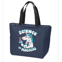 Science Is Magical Lab Unicorn Funny Zip Tote Bag