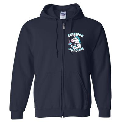 Science Is Magical Lab Unicorn Funny Full Zip Hoodie