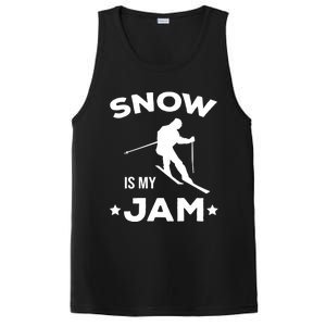 Snow Is My Jam Skiing Lover Sports Ski Instructor Skier Gift PosiCharge Competitor Tank