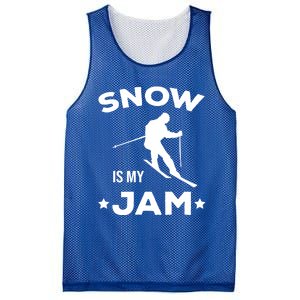 Snow Is My Jam Skiing Lover Sports Ski Instructor Skier Gift Mesh Reversible Basketball Jersey Tank